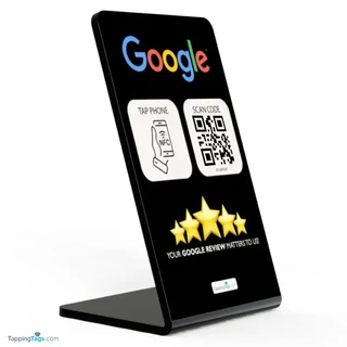 Google Review NFC and QR code acrylic counter stand
