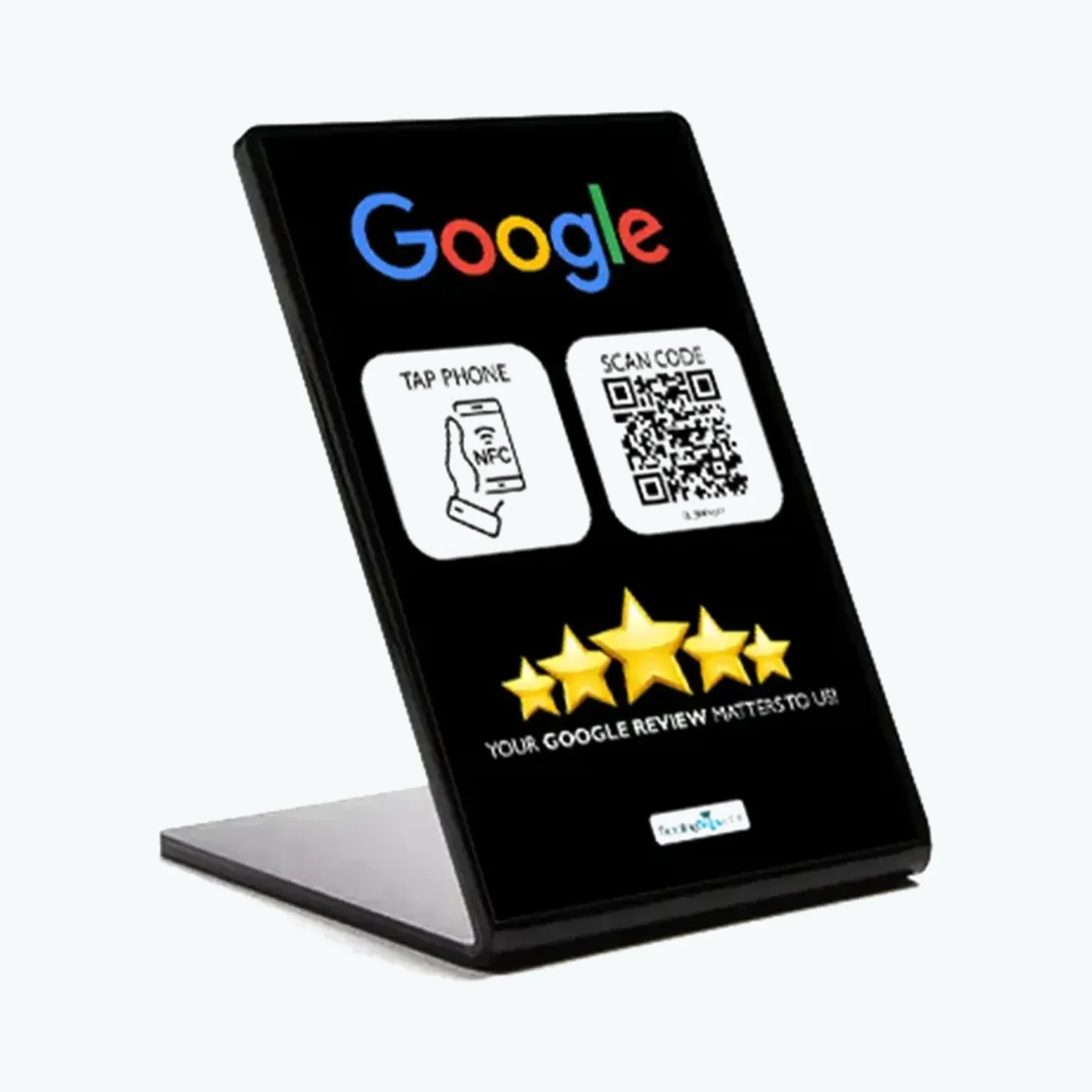 Google Review NFC and QR code acrylic counter stand